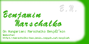 benjamin marschalko business card